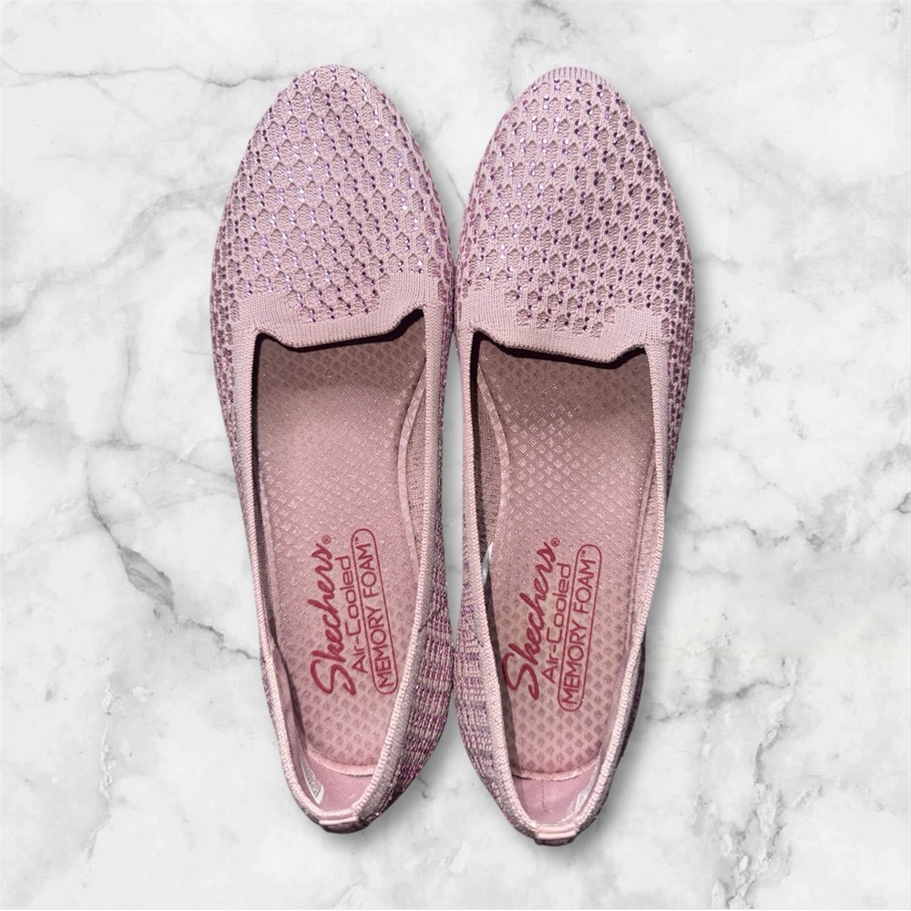 Sparkle Skechers Women's Light Pink Loafers